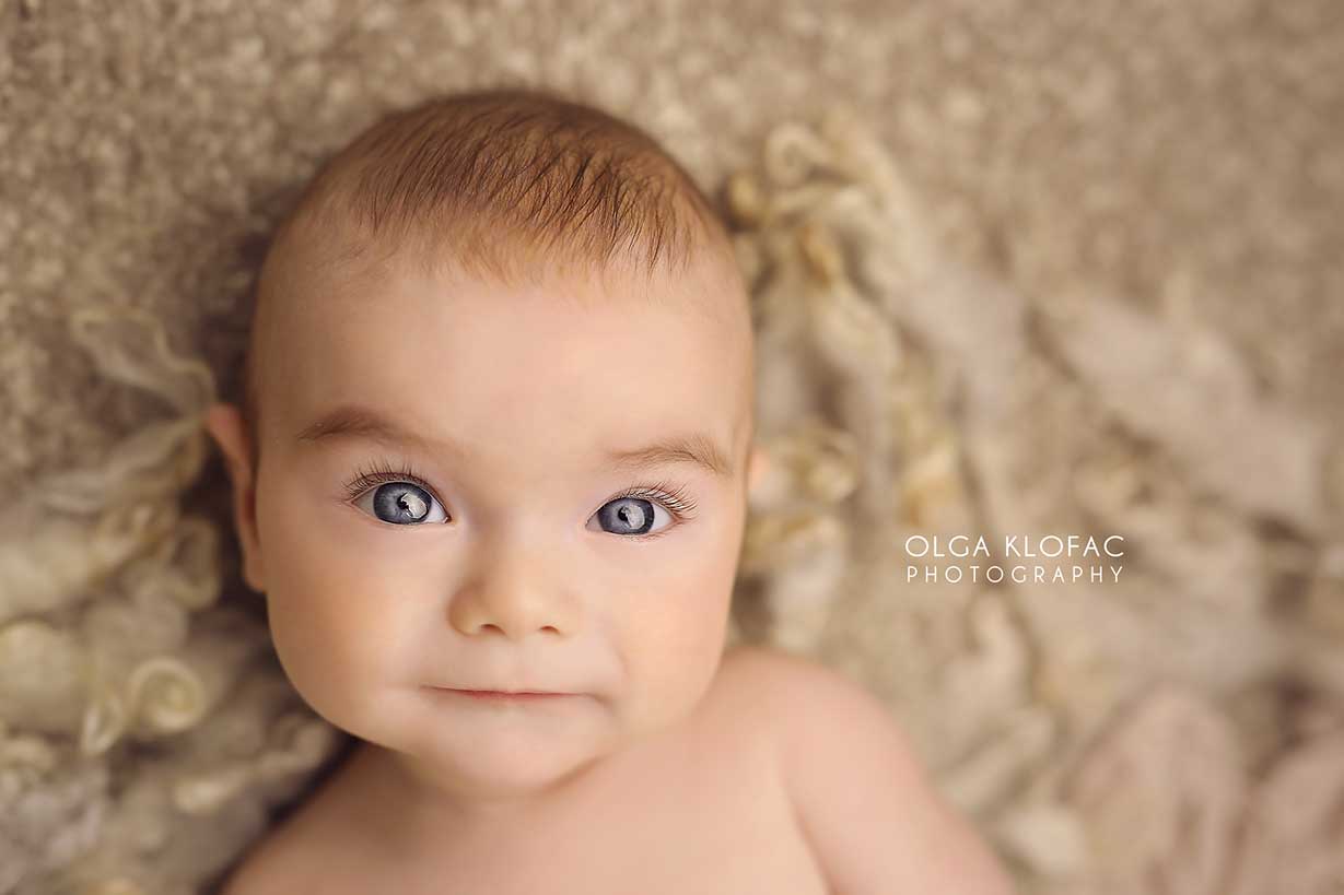 professional photograph of 4 month old baby boy by Olga Klofac Photography Mayo